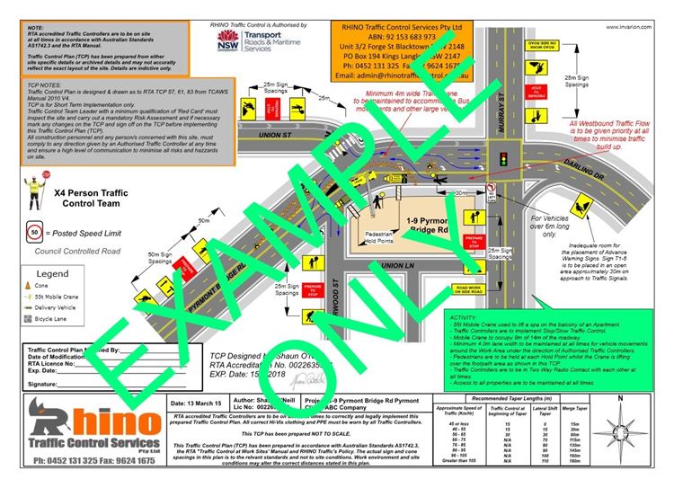 Traffic Control Plans Rhino Traffic Control
